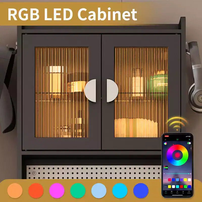 Ensemble de coiffeuse Karl avec lumières LED et prises de courant