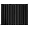 VEVOR Room Divider, Portable Panel Room Divider with Wheels Curtain Divider Stand, Freestanding Room Divider Privacy Screen for Office, Black