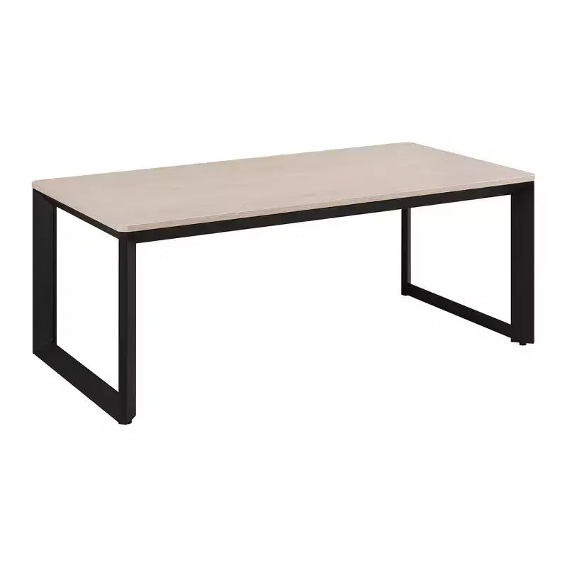 Table basse industrielle Rosary Blenn, piètement métallique triangulaire
