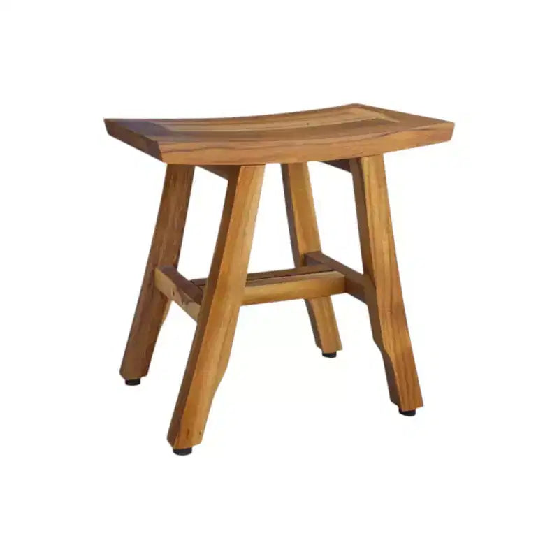 HomeRoots 14 banc de douche curviligne en teck naturel