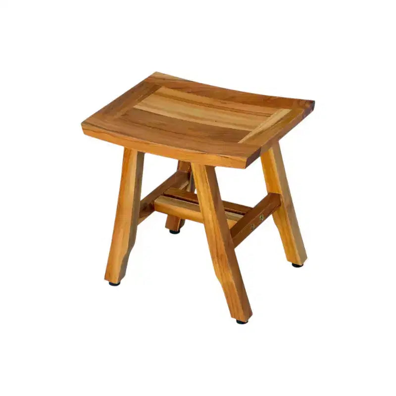 HomeRoots 14 banc de douche curviligne en teck naturel