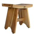 HomeRoots 18 Natural Teak Rectangular Shower Bench
