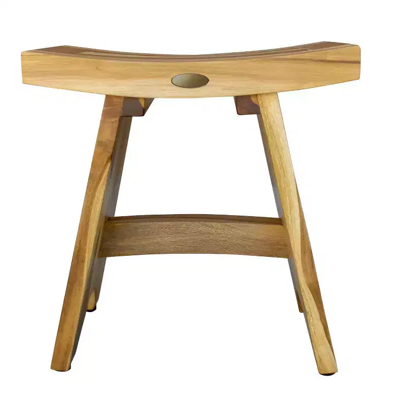 HomeRoots 18 Banc de douche rectangulaire en teck naturel
