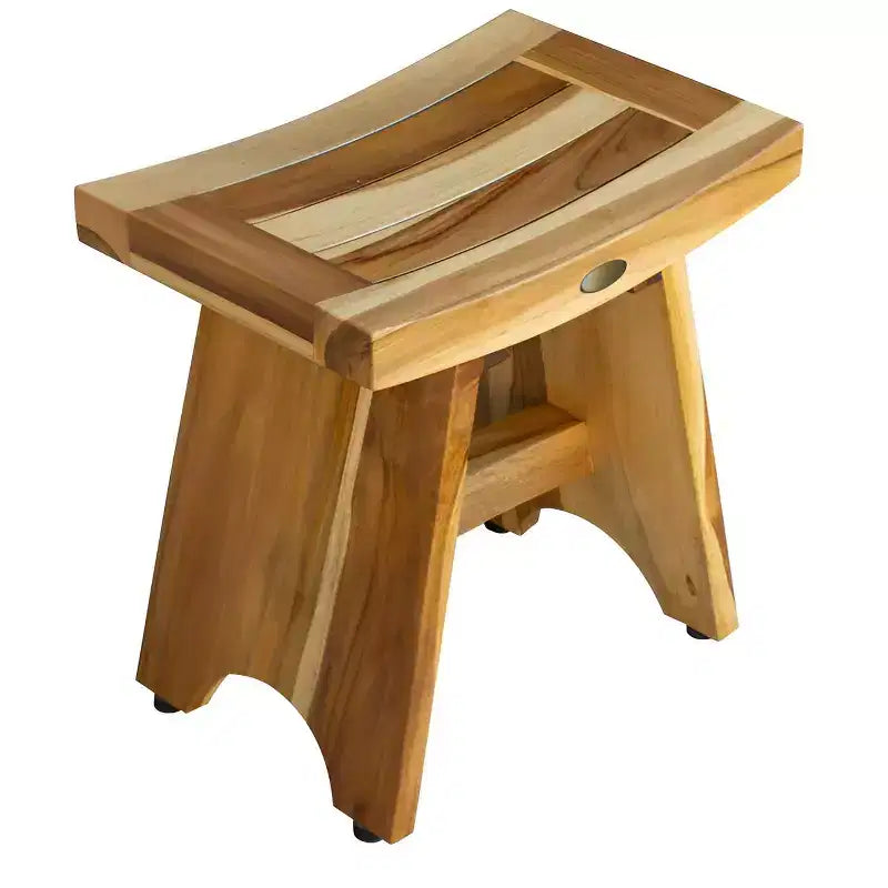 HomeRoots 18 Banc de douche rectangulaire en teck naturel