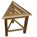 HomeRoots 15 Brown Teak Corner Shower Bench