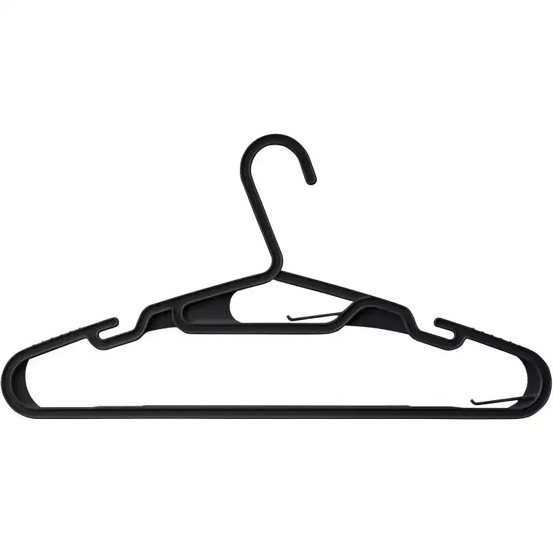 Cintres IRIS USA, cintres en plastique souple et durable avec encoches pour les épaules et crochets pour accessoires