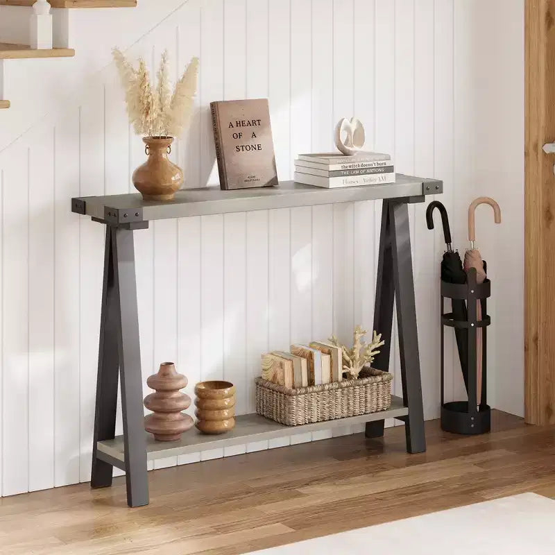 Console Table for Entryway, 2-Tier Entry Table with Storage, 43.3 Narrow Console Tables for Living Room