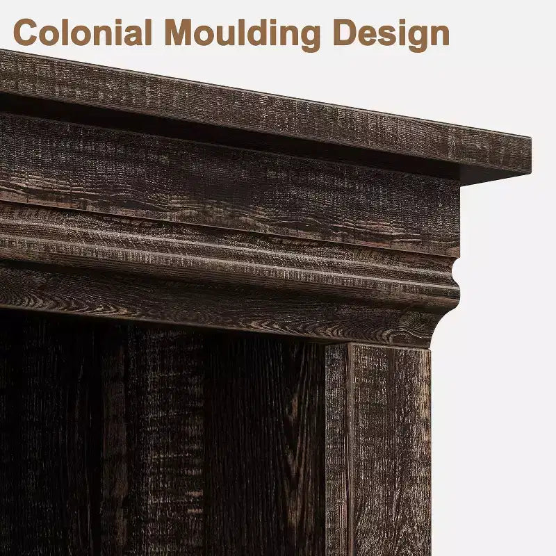Étagère de ferme Acekool à 5 niveaux avec portes, armoire de rangement en bois pour salon, bureau, chambre à coucher