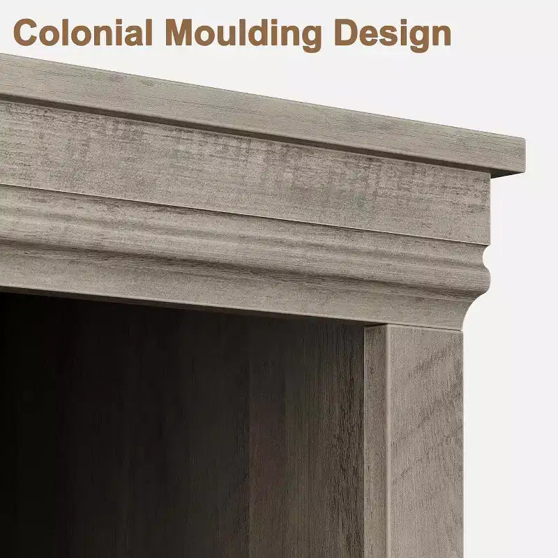 Étagère de ferme Acekool à 5 niveaux avec portes, armoire de rangement en bois pour salon, bureau, chambre à coucher