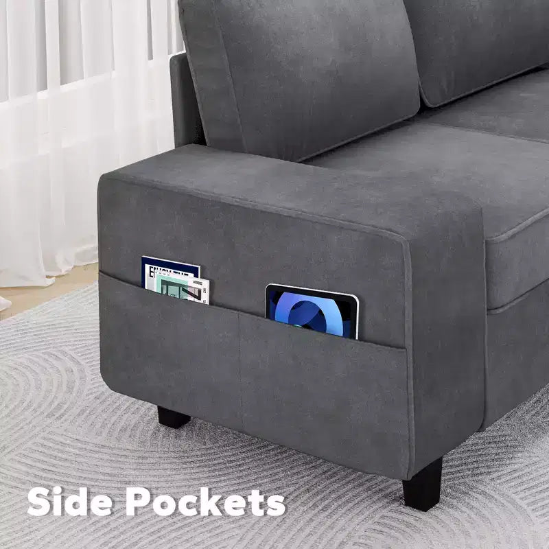 Causeuse d'intérieur de style moderne Uptiot avec poches latérales