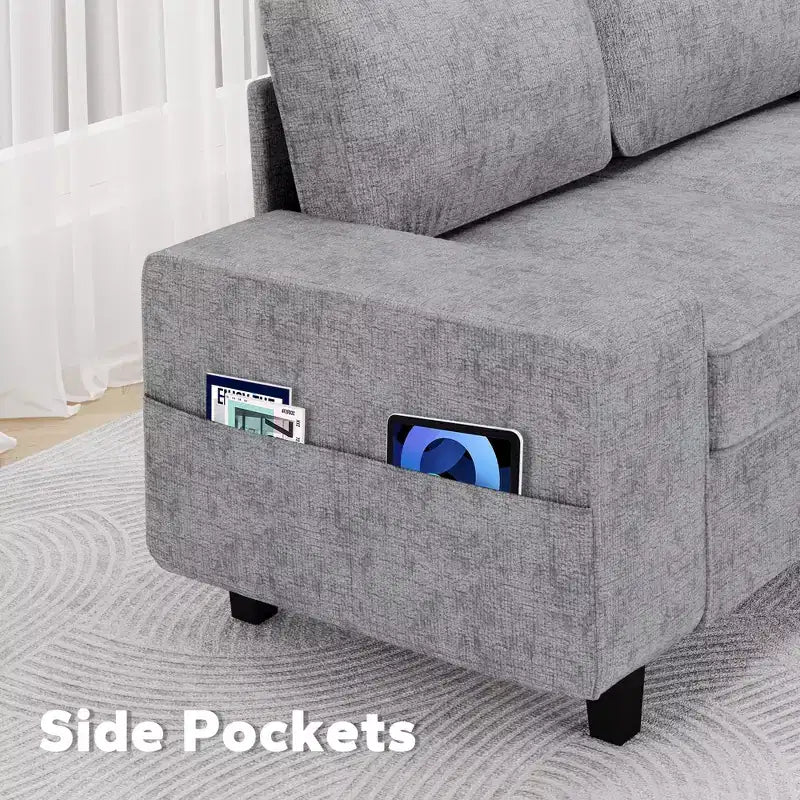 Causeuse d'intérieur de style moderne Uptiot avec poches latérales