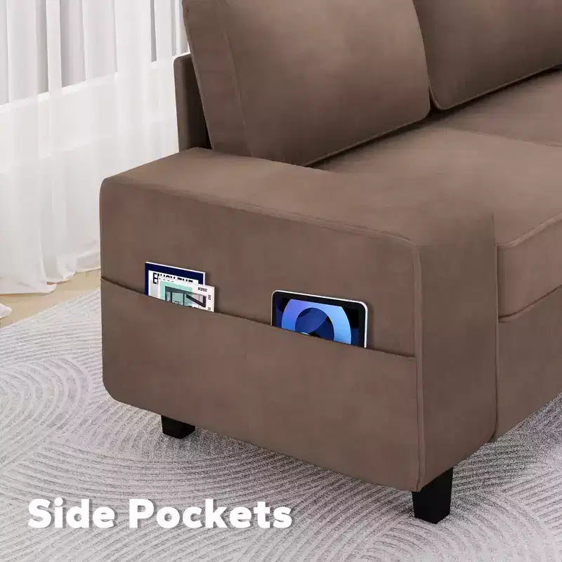 Causeuse d'intérieur de style moderne Uptiot avec poches latérales