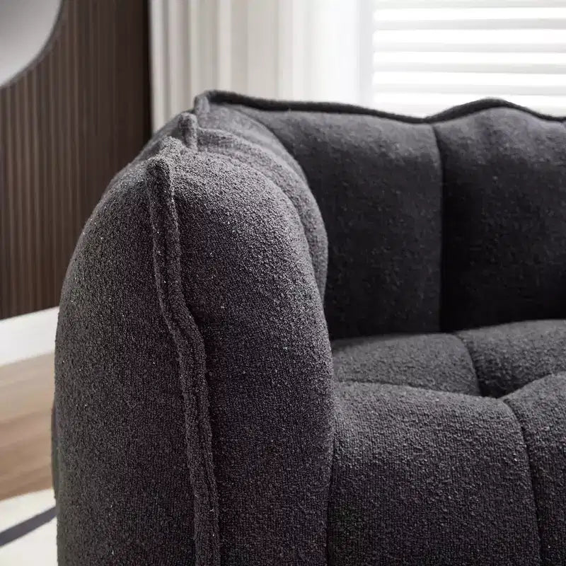 Fauteuil poire souple en mousse (copeaux) haute résilience pour salon et chambre à coucher