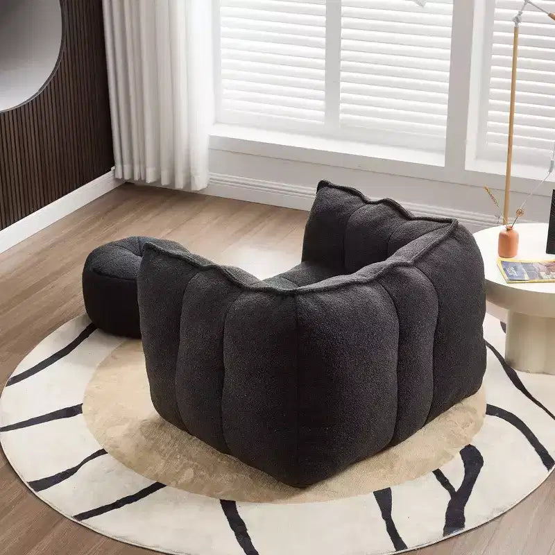 Fauteuil poire souple en mousse (copeaux) haute résilience pour salon et chambre à coucher