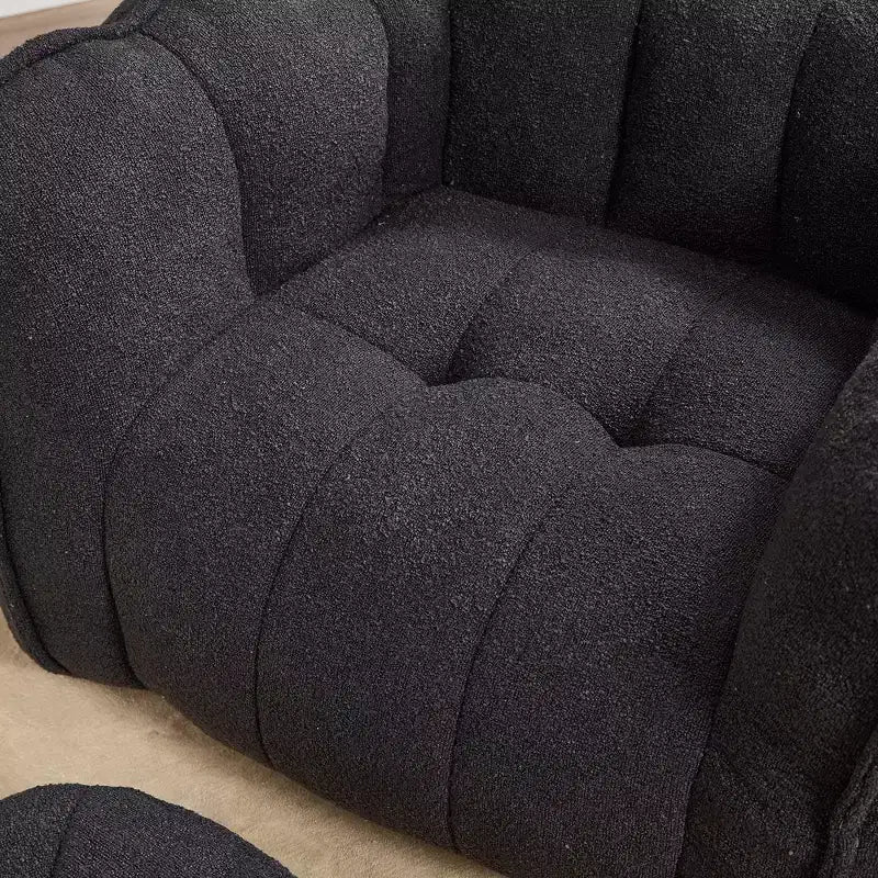 Fauteuil poire souple en mousse (copeaux) haute résilience pour salon et chambre à coucher