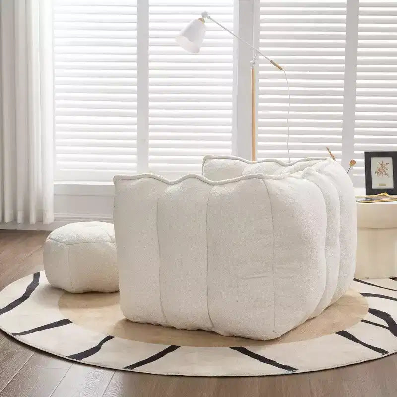 Fauteuil poire souple en mousse (copeaux) haute résilience pour salon et chambre à coucher