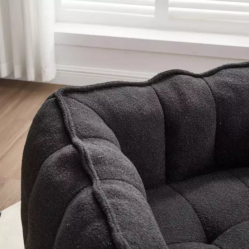 Fauteuil poire souple en mousse (copeaux) haute résilience pour salon et chambre à coucher