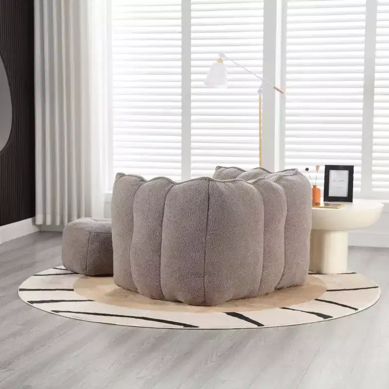 Fauteuil poire souple en mousse (copeaux) haute résilience pour salon et chambre à coucher