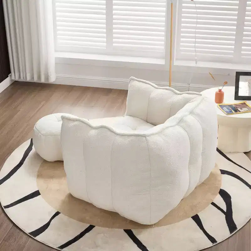 Fauteuil poire souple en mousse (copeaux) haute résilience pour salon et chambre à coucher