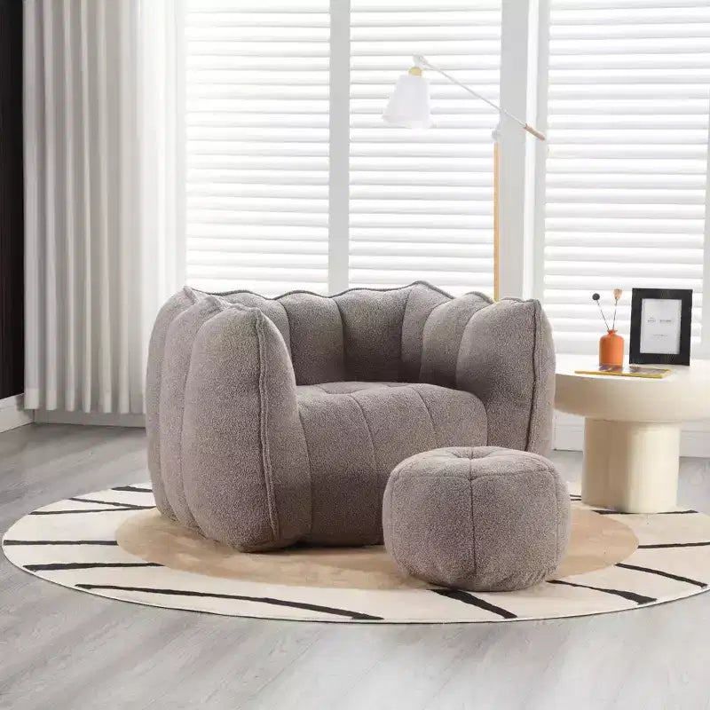 Fauteuil poire souple en mousse (copeaux) haute résilience pour salon et chambre à coucher