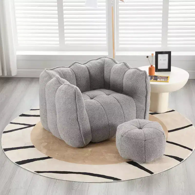 Fauteuil poire souple en mousse (copeaux) haute résilience pour salon et chambre à coucher