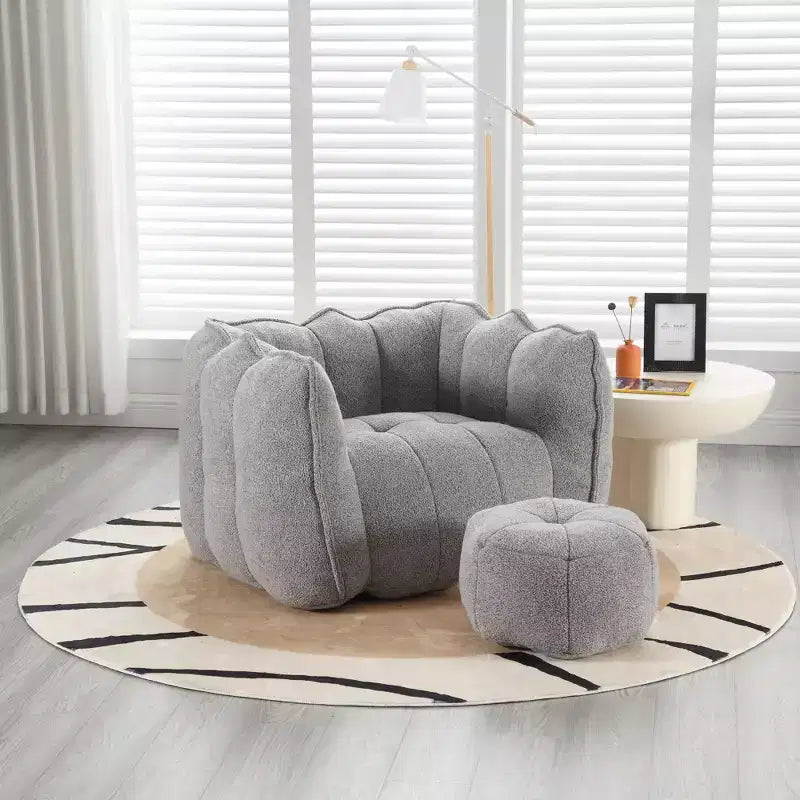 Fauteuil poire souple en mousse (copeaux) haute résilience pour salon et chambre à coucher
