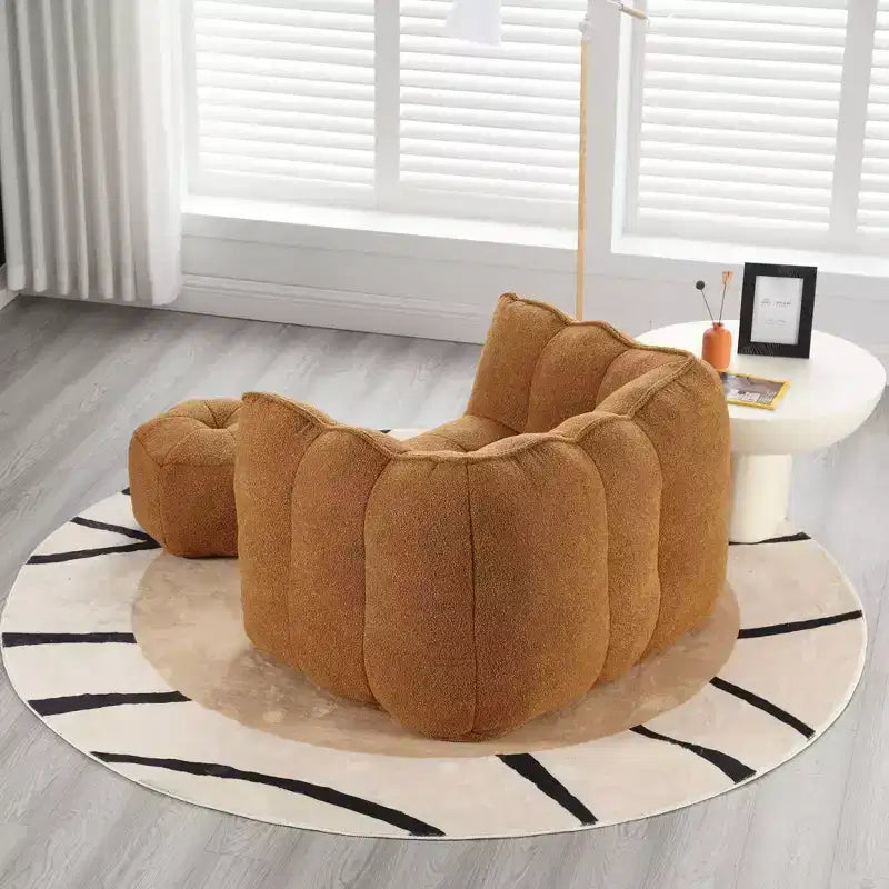 Fauteuil poire souple en mousse (copeaux) haute résilience pour salon et chambre à coucher