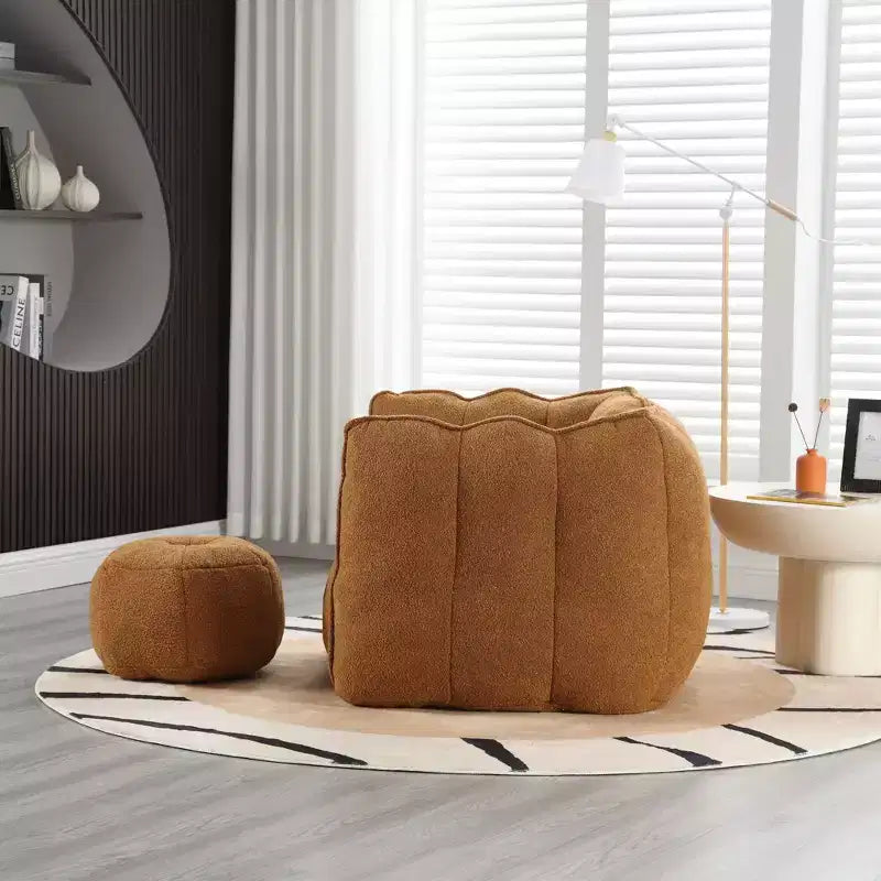 Fauteuil poire souple en mousse (copeaux) haute résilience pour salon et chambre à coucher