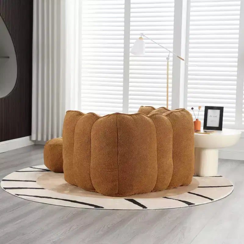 Fauteuil poire souple en mousse (copeaux) haute résilience pour salon et chambre à coucher