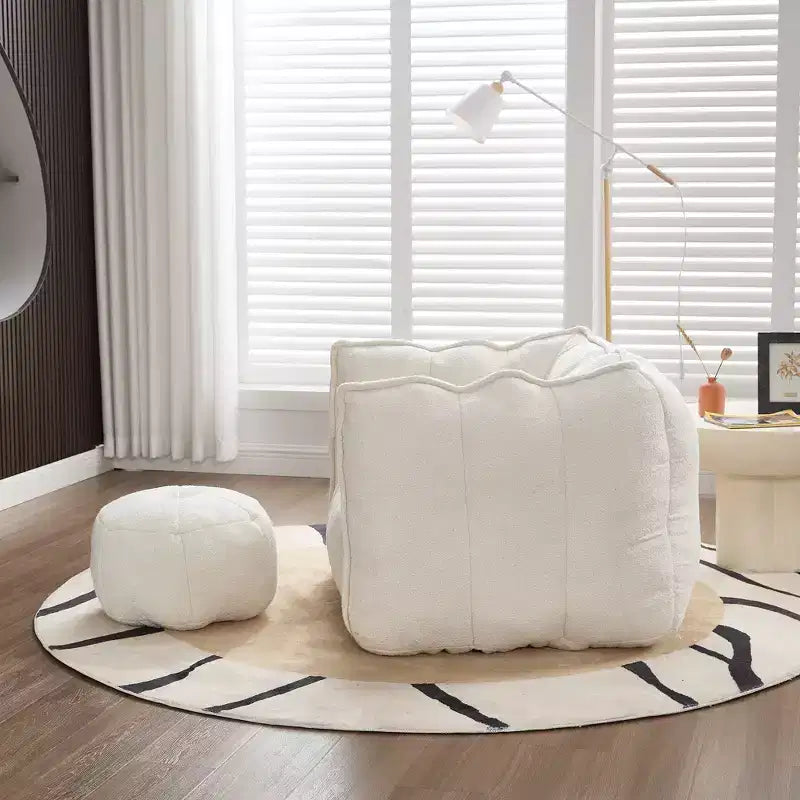 Fauteuil poire souple en mousse (copeaux) haute résilience pour salon et chambre à coucher