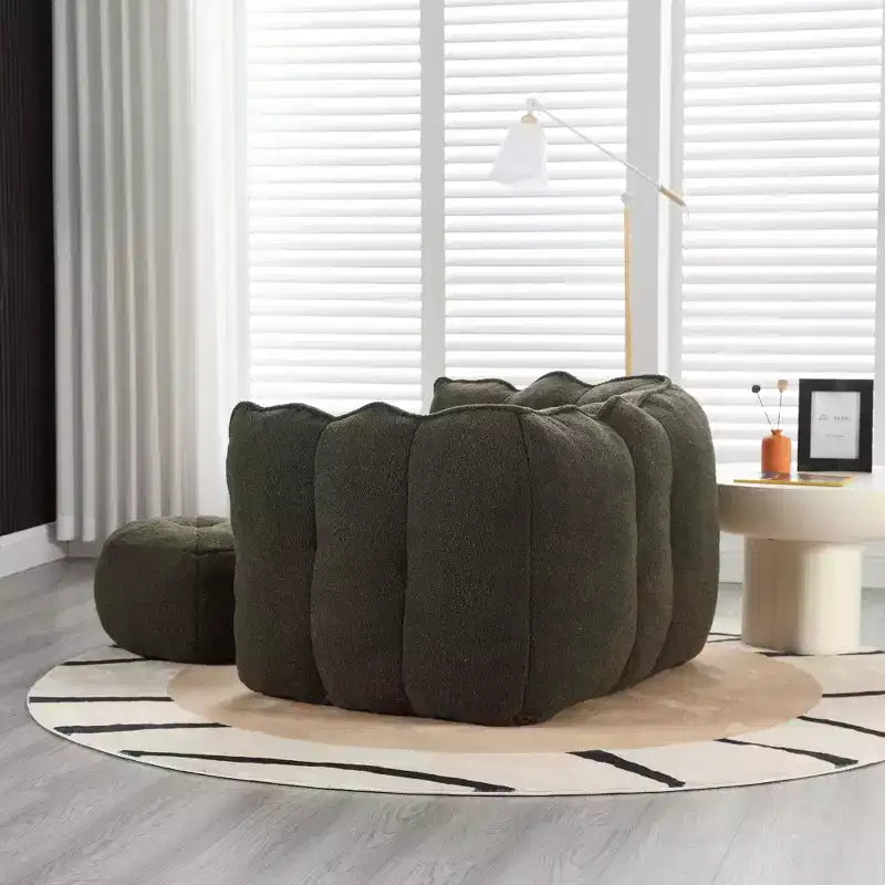 Fauteuil poire souple en mousse (copeaux) haute résilience pour salon et chambre à coucher