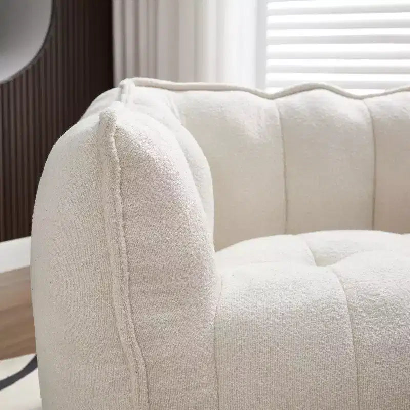 Fauteuil poire souple en mousse (copeaux) haute résilience pour salon et chambre à coucher