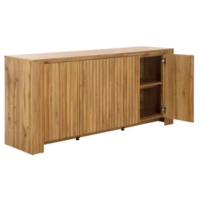 Bahut/Meuble TV 4 Portes Conall - MED3102 - Chêne - Safavieh