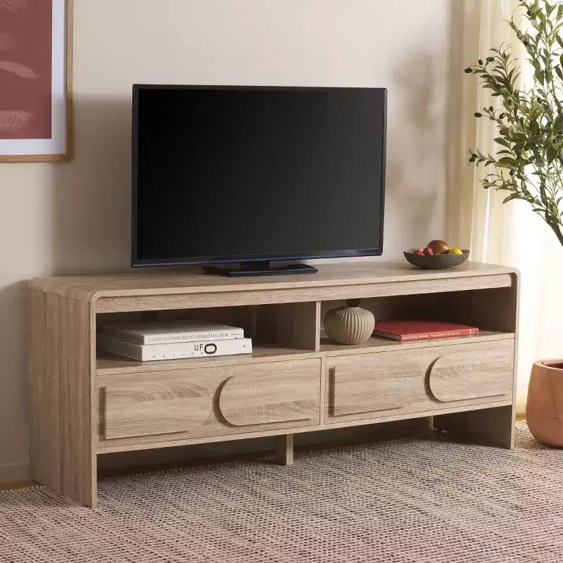 Meuble TV 2 tiroirs 2 étagères Arsenio - MED3100 - Safavieh