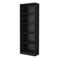 HomeRoots 71 Black Wood Five Tier Bookcase
