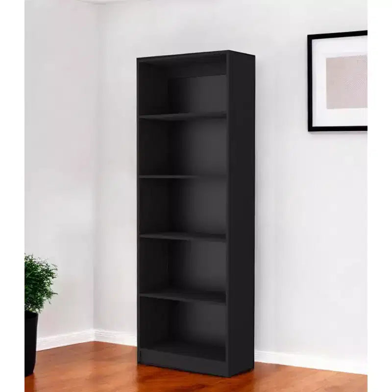 Bibliothèque à cinq niveaux HomeRoots 71 en bois noir