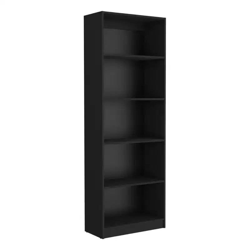 Bibliothèque à cinq niveaux HomeRoots 71 en bois noir