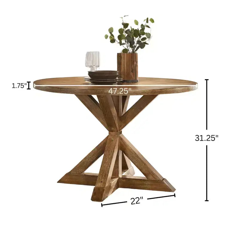 Table à manger Windvale avec piètement en croix