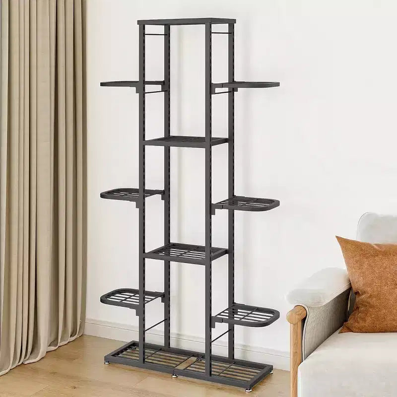 Zstar Support de Plante d'Intérieur et d'Extérieur, Étagère Métallique Étages pour Plantes, Jardinière de Patio Peu Encombrante pour la Décoration Intérieure, Organisation Générale