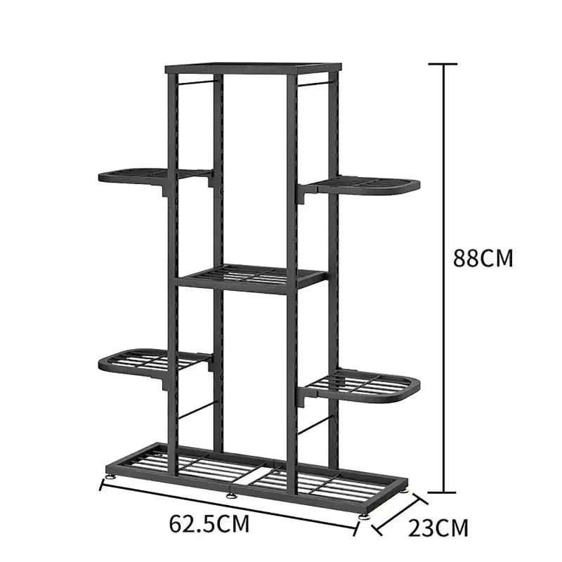 Zstar Support de Plante d'Intérieur et d'Extérieur, Étagère Métallique Étages pour Plantes, Jardinière de Patio Peu Encombrante pour la Décoration Intérieure, Organisation Générale