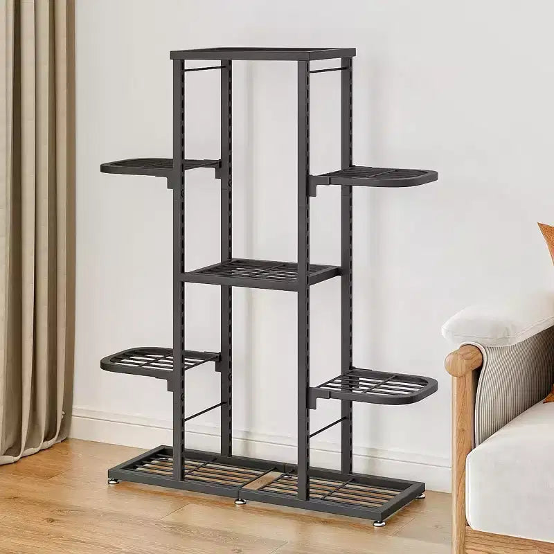 Zstar Support de Plante d'Intérieur et d'Extérieur, Étagère Métallique Étages pour Plantes, Jardinière de Patio Peu Encombrante pour la Décoration Intérieure, Organisation Générale