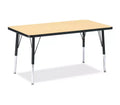 Jonti-Craft Berries Height Maple Top Black Edge Rectangle Table (24 x 36)