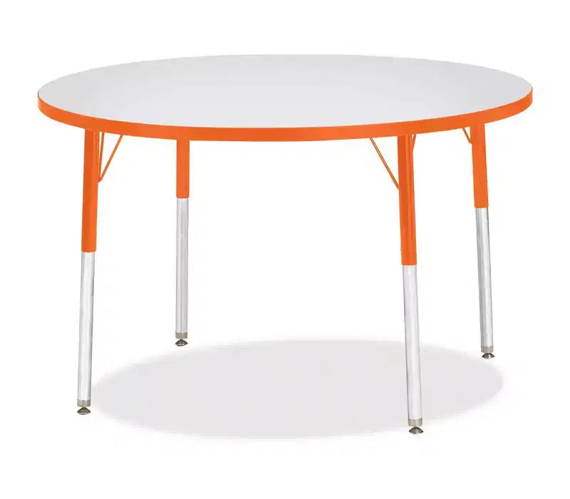 Jonti-Craft Berries Adult Height Color Edge Round Table 42 x 42 in Orange