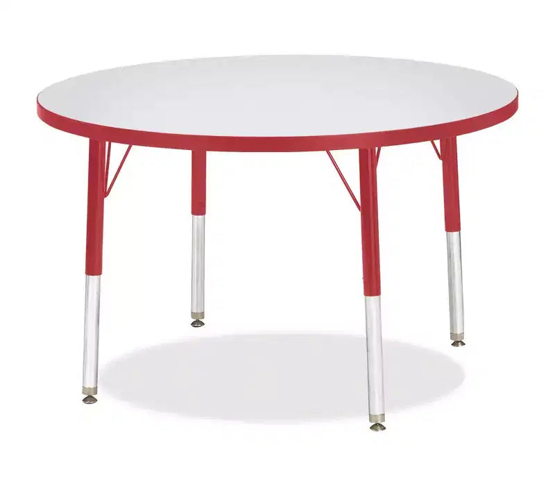 Jonti-Craft Berries Elementary Height Color Edge Round Table (36 x 36) in Red