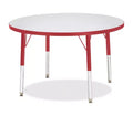 Jonti-Craft Berries Elementary Height Color Edge Round Table (36 x 36) in Red