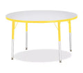 Jonti-Craft Berries Elementary Height Color Edge Round Table 42 x 42 in Yellow