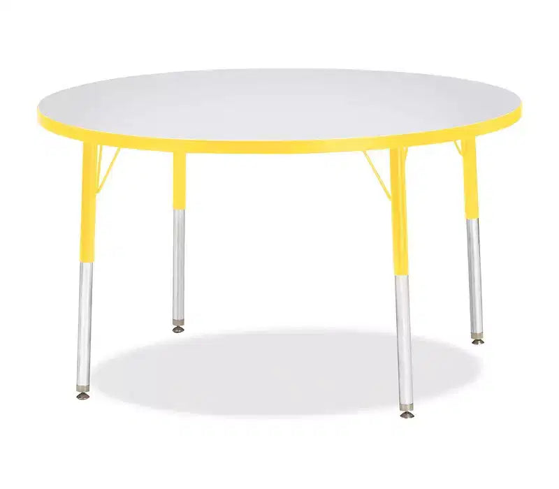 Jonti-Craft Berries Elementary Height Color Edge Round Table 42 x 42 in Yellow