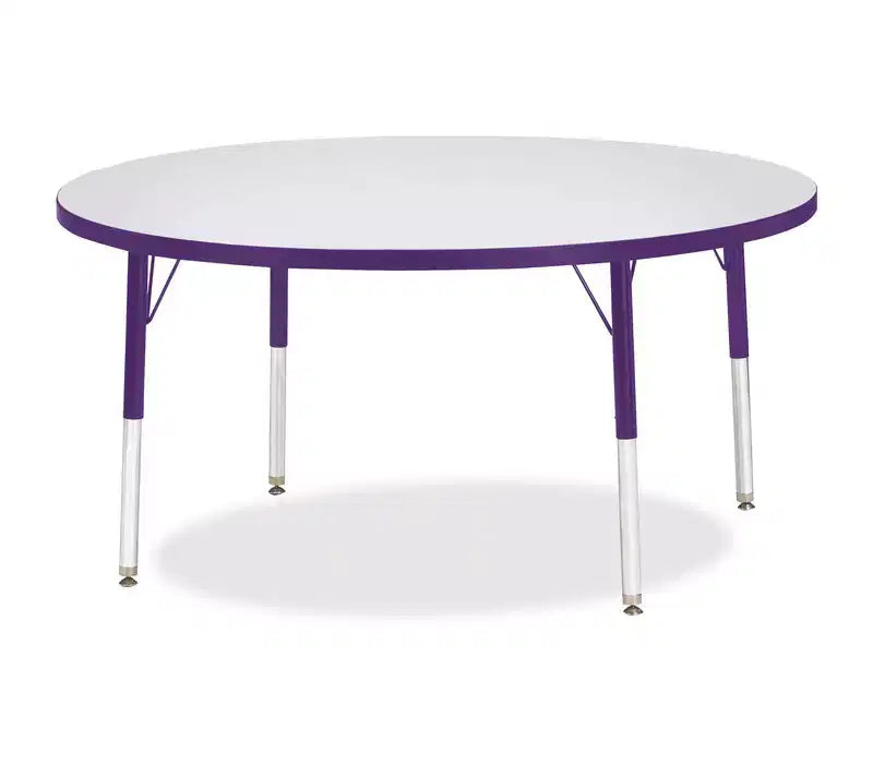 Jonti-Craft Berries Elementary Height Color Edge Round Table 48 x 48 in Purple