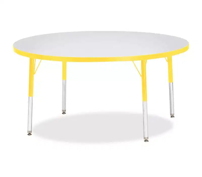 Jonti-Craft Berries Elementary Height Color Edge Round Table 48 x 48 in Yellow