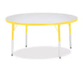 Jonti-Craft Berries Elementary Height Color Edge Round Table 48 x 48 in Yellow